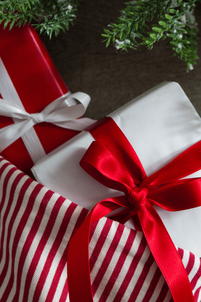 A Round-Up of the Best of Holiday. Red and white wrapped presents.